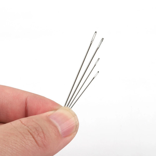 M00032 MOREZMORE 20 Sharp Hand Sewing Needles with Large Eyes in Various Sizes for Puppet Clothes Making