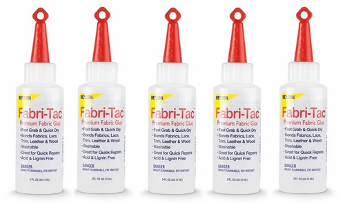 Twin-Pack of Beacon Fabri-Tac Permanent Adhesive, 4 Ounce The Glue Gun in A  Bottle ! (Original Version)