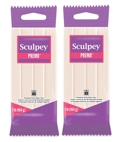 M02402x2 MOREZMORE 2pc Premo Sculpey TRANSLUCENT 1 lb Polymer Clay