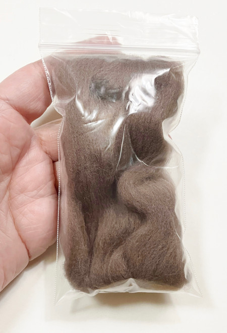 HR047-005 MOREZMORE TRUFFLE BROWN 5g 100% Merino Fine Wool Roving 66S for Needle Felting Felt