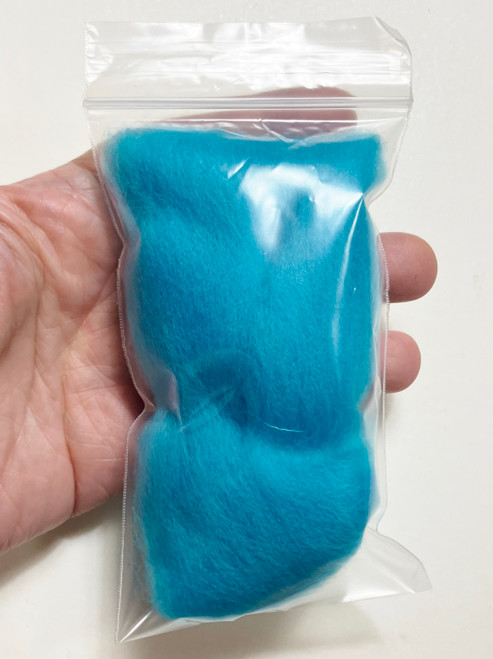 HR056-005 MOREZMORE 5g 100% Merino Fine Wool Roving TEAL BLUE 66S for Needle Felting Felt