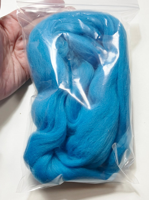 LM049-030 MOREZMORE 30g 100% Merino Fine Wool Roving CAPRI BLUE 66S for Needle Felting Felt