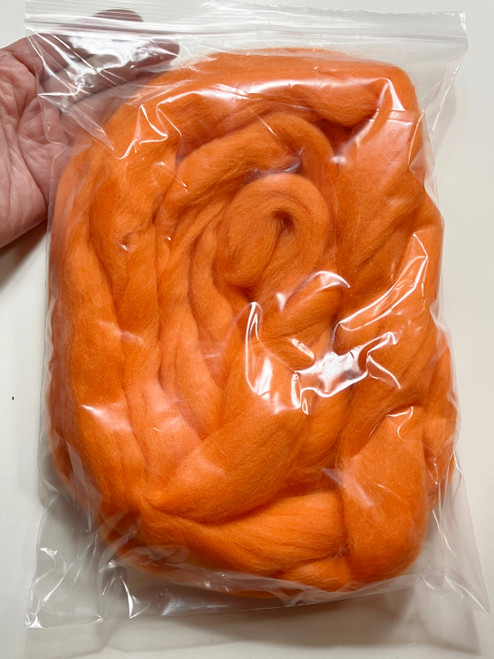 LM008-100 MOREZMORE 100g 100% Merino Fine Wool Roving GOLDFISH ORANGE 66S for Needle Felting Felt