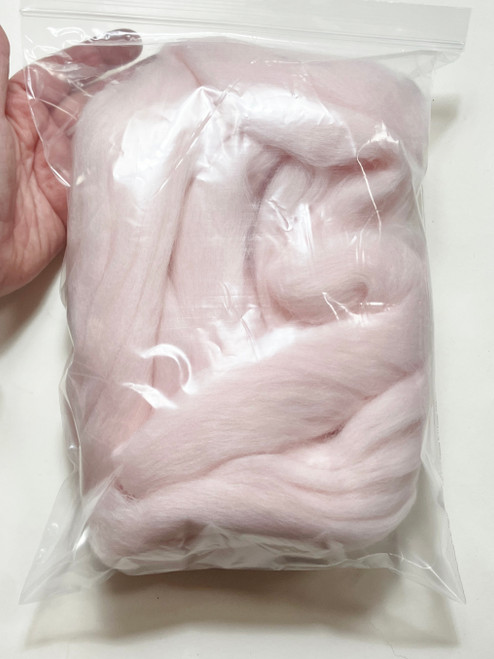 LM034-100 MOREZMORE 100g 100% Merino Fine Wool Roving POWDER PINK 66S for Needle Felting Felt