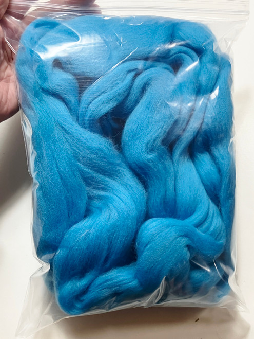 LM049-100 MOREZMORE 100g 100% Merino Fine Wool Roving CAPRI BLUE 66S for Needle Felting Felt