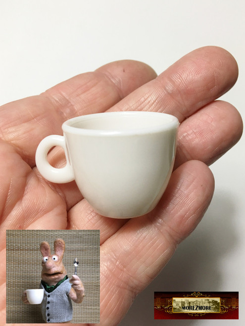 M00066x3 MOREZMORE 3pc Miniature Tea Coffee Cup 1:6 1:3 Scale