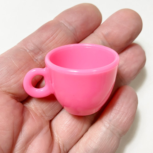 M00066-Pink MOREZMORE 1:6 1:3 Scale Large Miniature Tea Coffee Cup Mug Puppet Doll Mini