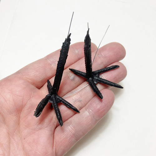 M01457 MOREZMORE 2pc Miniature Feet Claws Legs 45mm for Needle Felting Birds Chickens Chicks