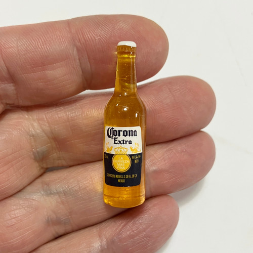M00237 MOREZMORE Miniature Corona Beer Bottle 1:6 Dollhouse Mini Prop