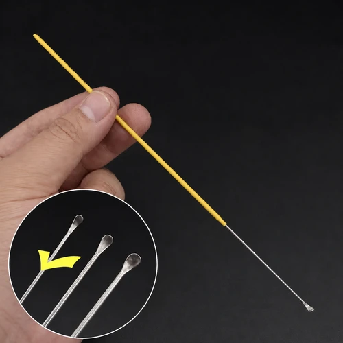 M00466 MOREZMORE 1pc Micro Spoon Spatula 2mm Extra Fine Miniature Polymer Clay Sculpting Micro Tool