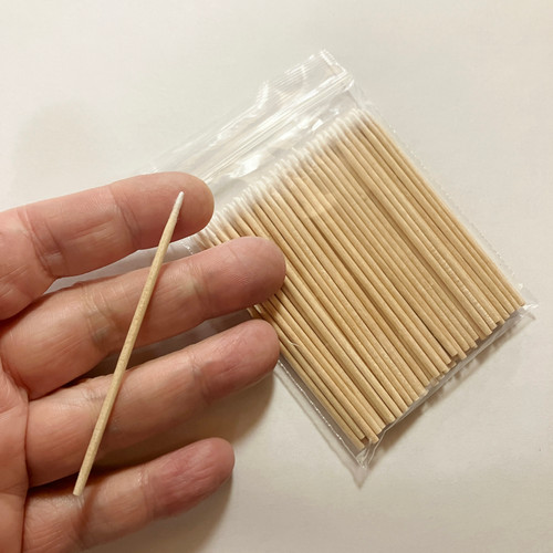M00453-100 MOREZMORE 100pc Mini Pointed Tip Tip Micro Qtips Q-tips Swab G-Tip