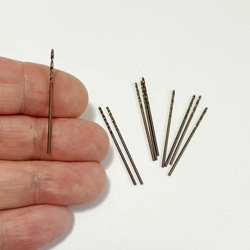 M01478 MOREZMORE 10pc Mini Micro 1mm HSS Twist Drill Bits Wood Clay