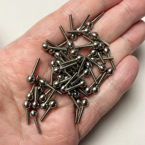 M00738-50 MOREZMORE HPA 50pc M2 Single Ball Rods 5mm Ball 15mm Length for Stop Motion Animation Puppet Armature