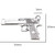 M01298 MOREZMORE Miniature Gun Pistol Revolver Weapon Mini Prop 1:6 Scale