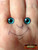 M01548 MOREZMORE 1 Pair Glass Eyes Iris 8mm TIFFANY BLUE Flat Back Doll Puppet