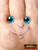 M01549 MOREZMORE 1 Pair Glass Eyes Iris 8mm PRETTY BLUE Flat Back Doll Puppet