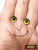 M01585 MOREZMORE 1 Pair Glass Eyes Iris 8mm YELLOW GREY Flat Back Doll Puppet