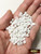 M00811-WHITE MOREZMORE 50 Tiny 6 mm 6mm Miniature Buttons Mini Doll Clothes