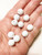M00936 MOREZMORE 10 Plastic Beads 12mm White Animatable Stop Motion Puppet Eyeballs Eyes Medium