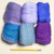 M01715 MOREZMORE Wool Roving Needle Felting 6 Color Pack PURPLE BLUE