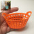 M00079-ORANGE MOREZMORE Miniature Laundry Basket 1:6 Scale Puppet Doll Dollhouse Mini