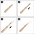 M00194 MOREZMORE Pack 4 Colored Wooden Needle Felting Tool Wood Handle Holder