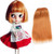 W0004C-15 MOREZMORE Doll Hair Weft CURLY MAHOGANY RED HEAD 180" 15 ft Natural Goat Hair Weft for Puppets Blythe OOAK Action Figures