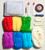 M01641 MOREZMORE 16pc Needle Felting Tool Kit Dabbler Pin Cushion Kit  Starter Pack for Beginner Dry Needle Felting Needles Handles Felting Pad Finger Protectors Wooden Base