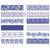 M00654-C MOREZMORE 1pc Miniature Flow Blue Style Washi Paper Blue and White Chinoiserie Sticker