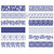 M00654-F MOREZMORE 1pc Miniature Flow Blue Style Washi Paper Blue and White Chinoiserie Sticker