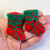 M01336 MOREZMORE 2pc Miniature Christmas Socks 1:6 Scale for Dollhouse Diorama Shadow Box Puppet Prop