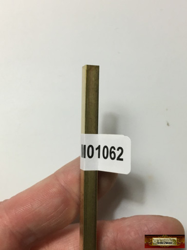 M01062 MOREZMORE 1 Brass Square Tube #9853 Metric 5mm x 300mm K&S Tubing