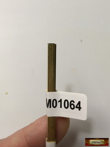 M01064 MOREZMORE 1 Brass Square Tube #9852 Metric 4mm x 300mm K&S Tubing