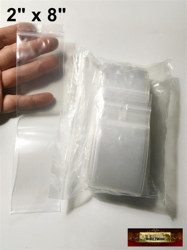 M02908-10 MMOREZMORE 10 Ziplock Bags 5x7 Clear Plastic Zip Lock Bag 5 x 7  5