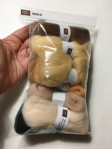 HR053-500 MOREZMORE LIGHT TAN FLESH SKIN TONE 500g 100% Merino Fine Wool  Roving 66S