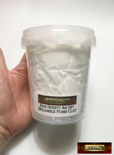 M01611 MOREZMORE Moldable Foam Clay EVA WHITE Light Weight Air Dry High Density for Cosplay