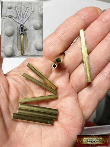 M00217-2 MOREZMORE HPA 2 Cut 30mm Telescopic Brass Square Tubes 5/32" 1/8"