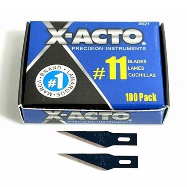 M01149 MOREZMORE Pack 100 X-Acto 11 X-621 BLACK Precision Fine Point Blades Xacto