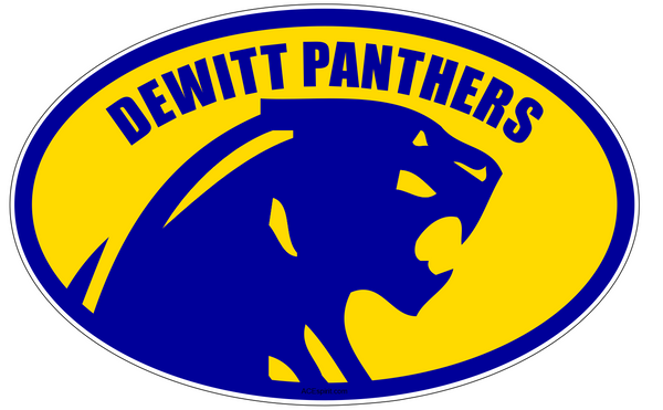 DeWitt Panther Blue/Gold Decal