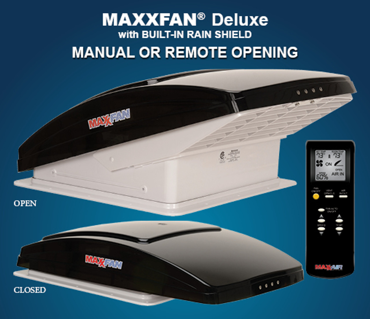 Maxxair MaxxFan Deluxe Remote Control Campervan Caravan Motorhome