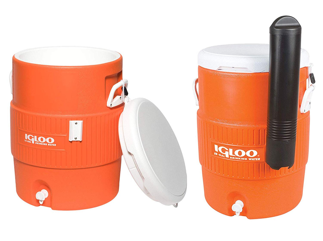 Igloo 10 Gallon Commercial Camping Scout Water Jug Cooler And Cup Dispenser
