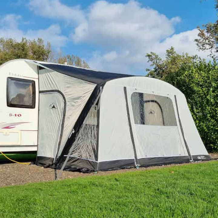 Sunncamp Swift Dash Air 390 SC Lightweight Inflatable Caravan Porch Awning (2025 Model) – 390cm Length, 235-250cm Height, Made In UK