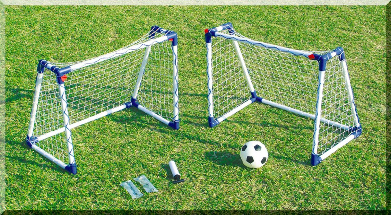 Junior Twin Mini Goals With A Frames Kids Practice Soccer Set Uk