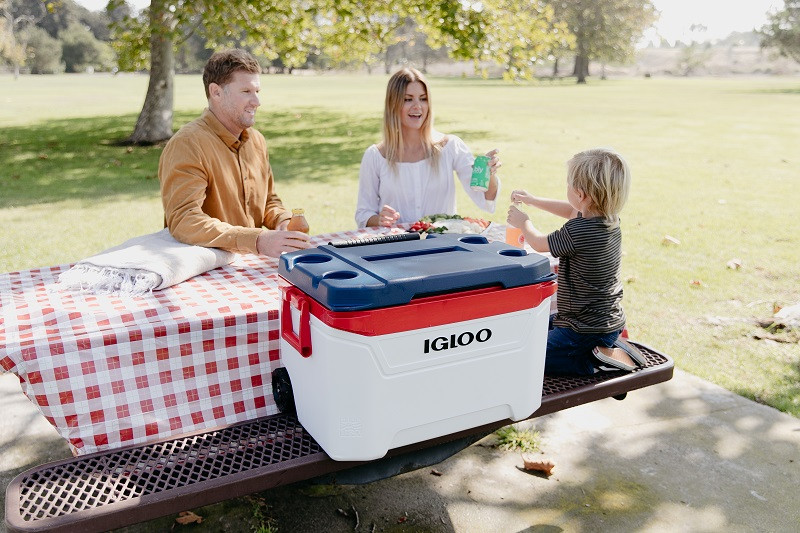 igloo sunset rolling cooler