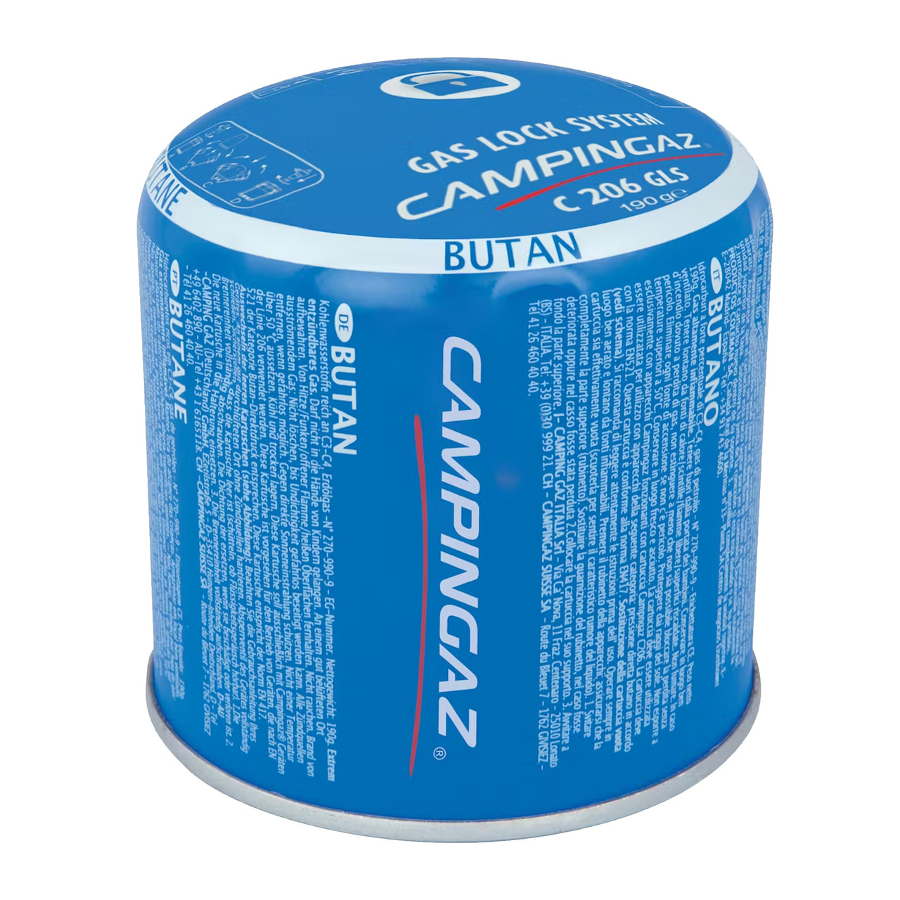 Campingaz C206 GLS Pierceable Gas Cartridge for Camping Stove and