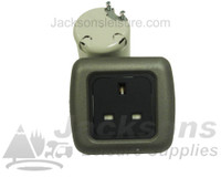 CBE 3 Pin Socket with Back Box & Single Grey Frame CBE 3 Pin Socket with Back Box & Single Grey Frame
