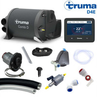 Main image of the Truma D4E  with all parts included.