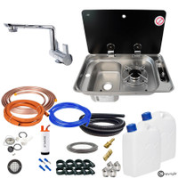 CAN FL1323 gas cooker and basin unit for caravan, motorhome, boat and campervan