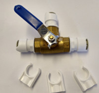12mm Whale Water Three Way Shut Off Valve for Campervan and Caravan Water Systems (WU1271B)