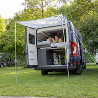 Reimo Barn Door Sun Canopy for Ducato (936291) with canopy poles